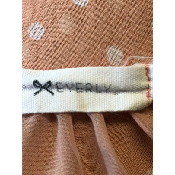 EVERLY WOMEN'S PEACH SHEER BLOUSE WITH WHITE POLKA - Picture 6 of 7